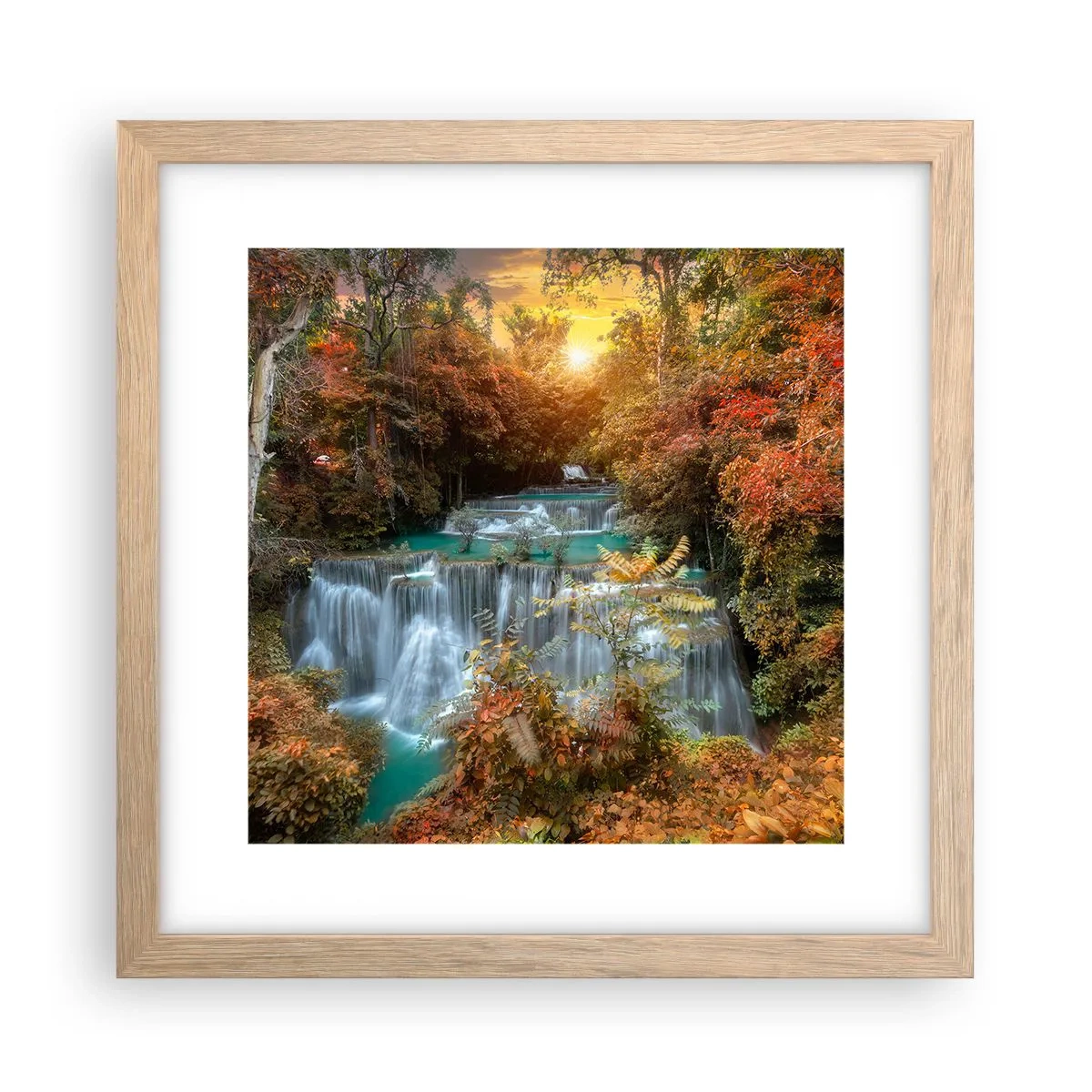 Plakát v rámu světlý dub - Ukrytý poklad lesa - 30x30 cm