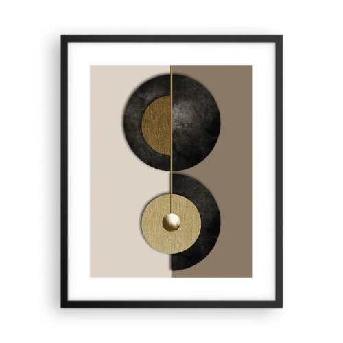 Plakát v černém rámu - Variace kolem kruhu - 40x50 cm