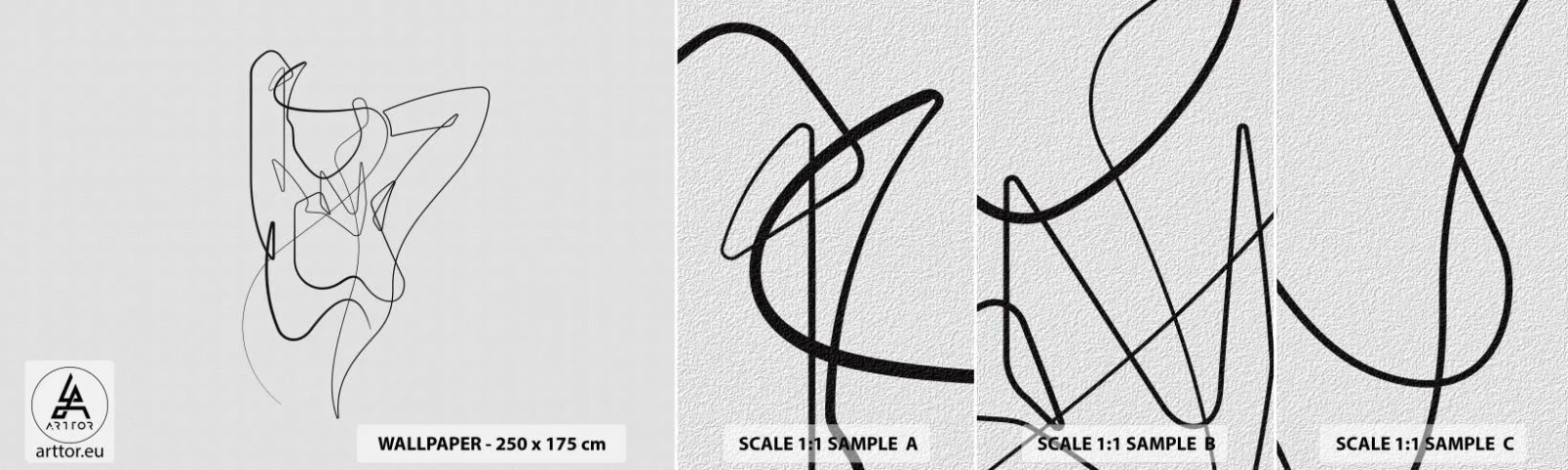 Vzor Fototapety Samolepicí Deluxe Sticker - Ty jsi záhada… - Abstrakce, ženské tělo, Grafika - 100x30 cm