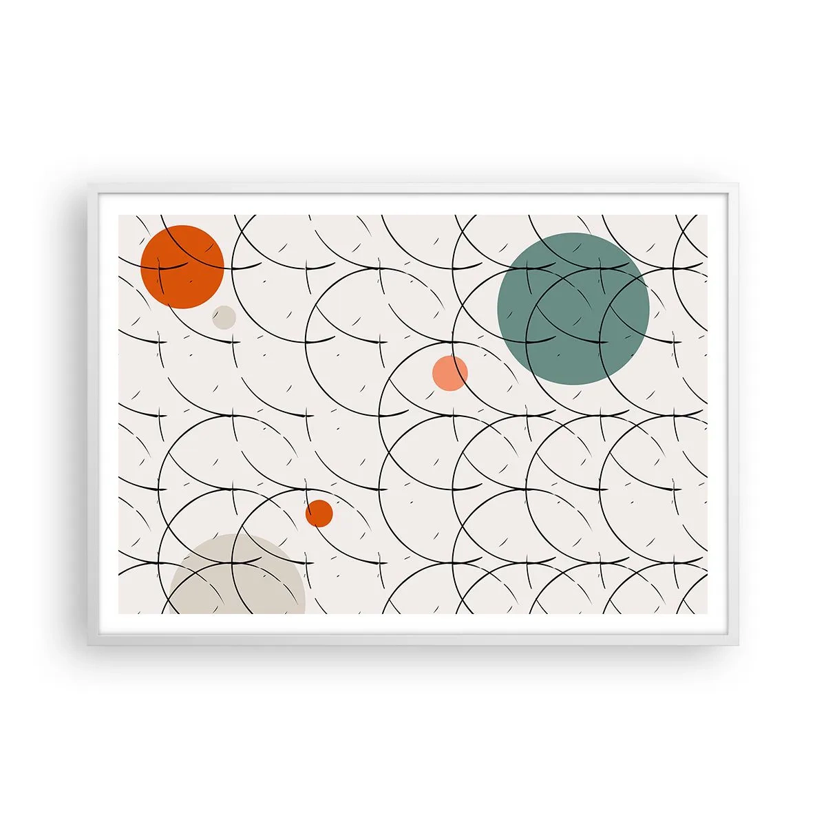 Plakát v bílém rámu - V duchu pop-artu - 100x70 cm