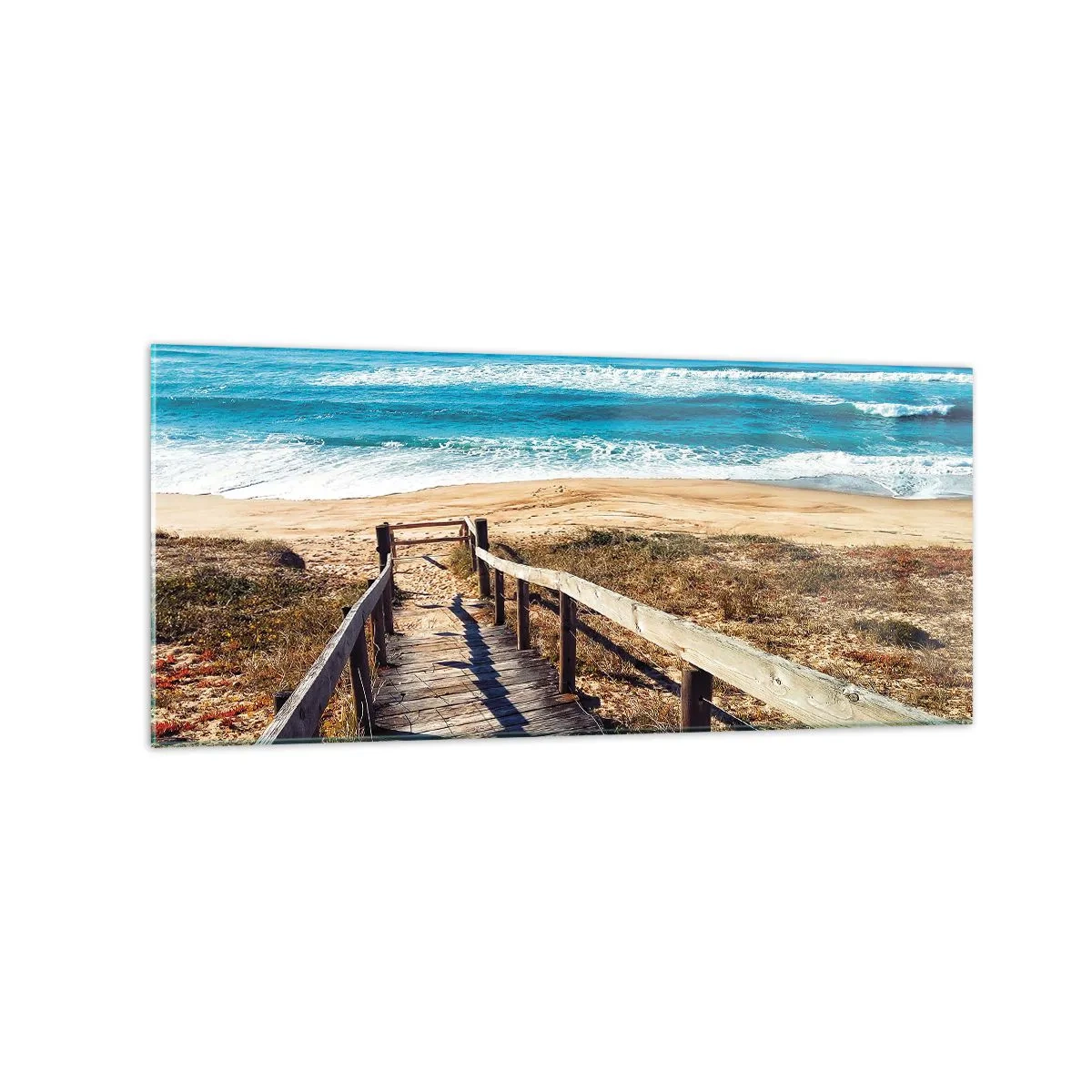 Obraz na skle - Běž! - 120x50 cm