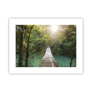 Plakát - Nad azurovou vodou do azurového lesa - 40x30 cm