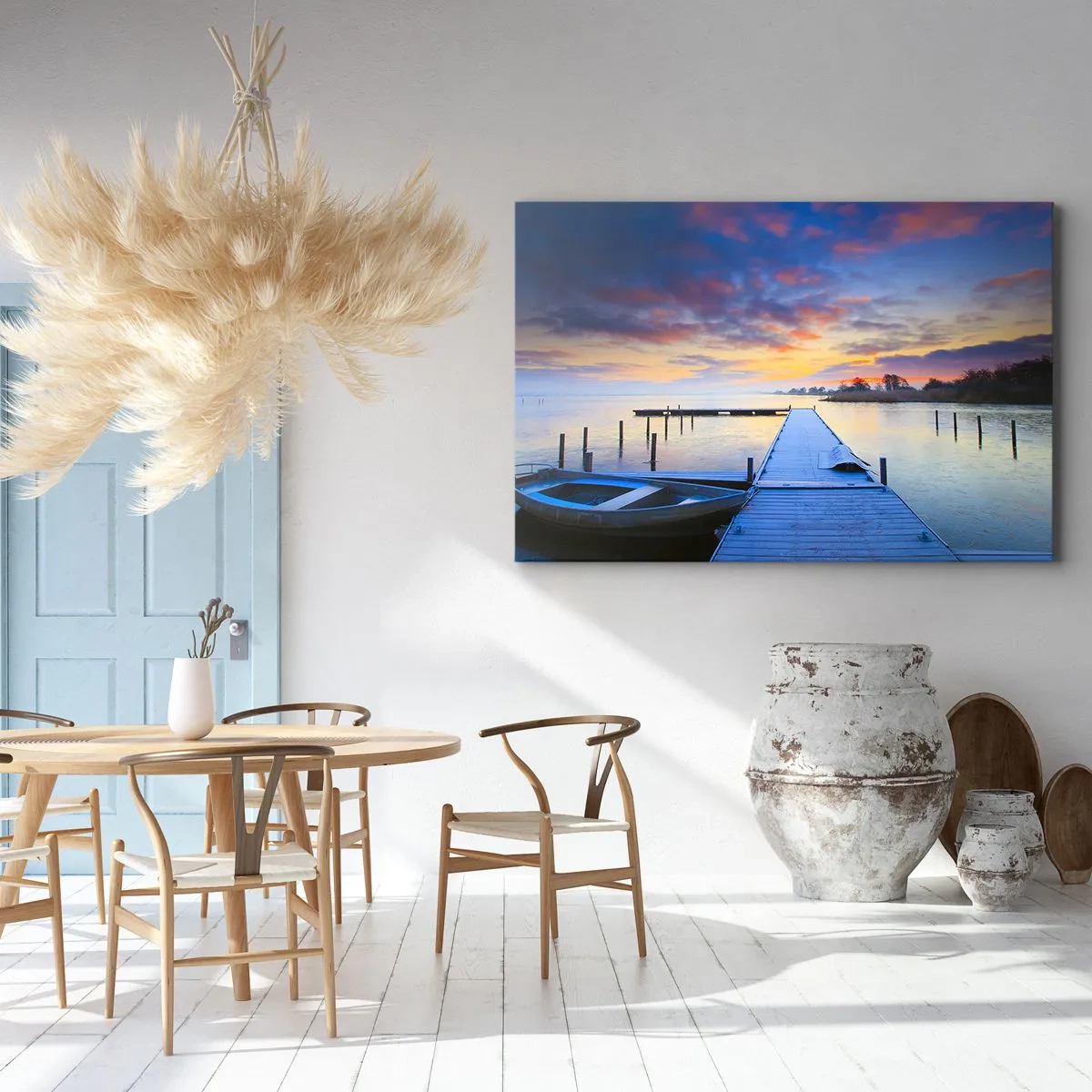 Obraz na plátně - Fialovo-zlatý klid - 100x70 cm