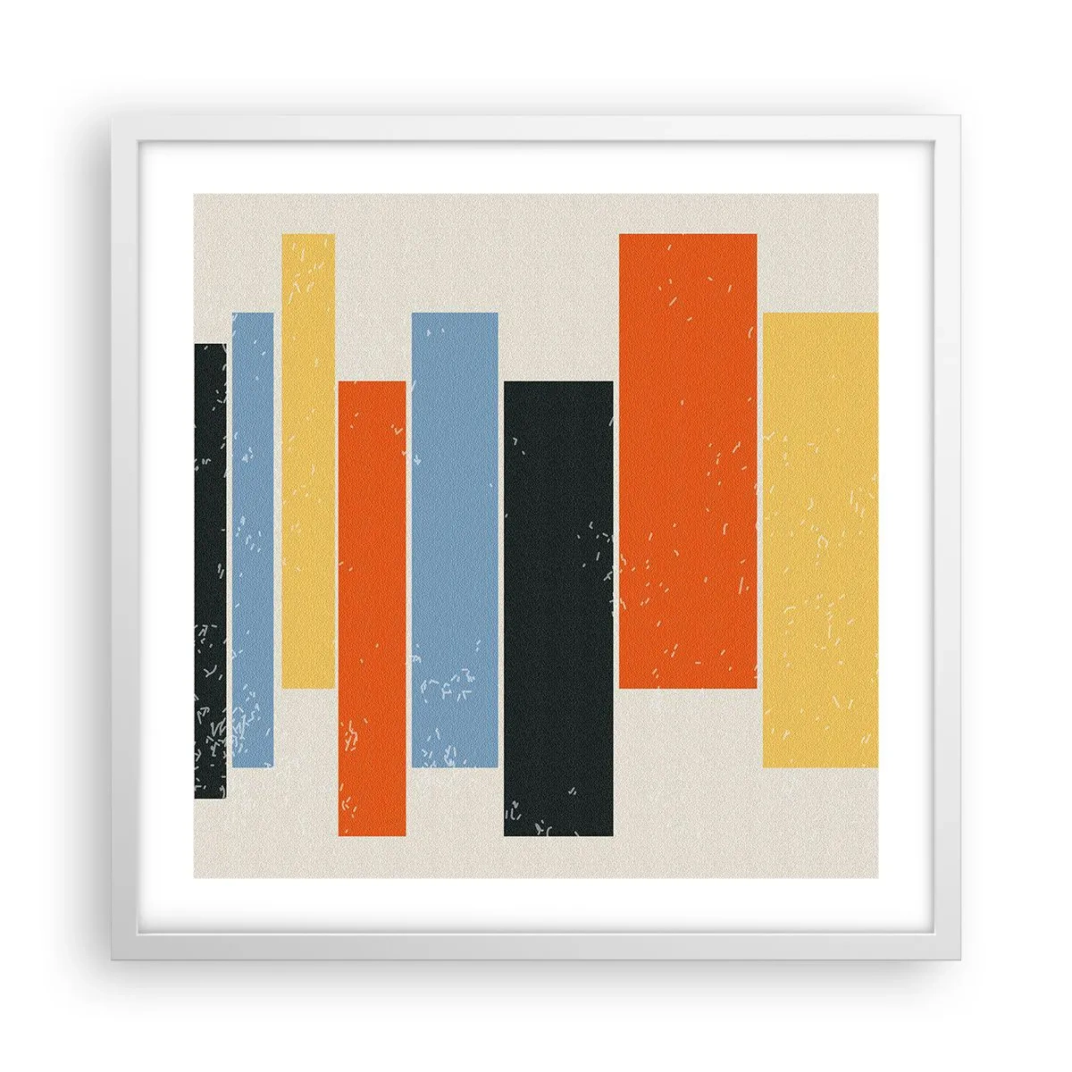 Plakát v bílém rámu - Záznam hudby - 50x50 cm