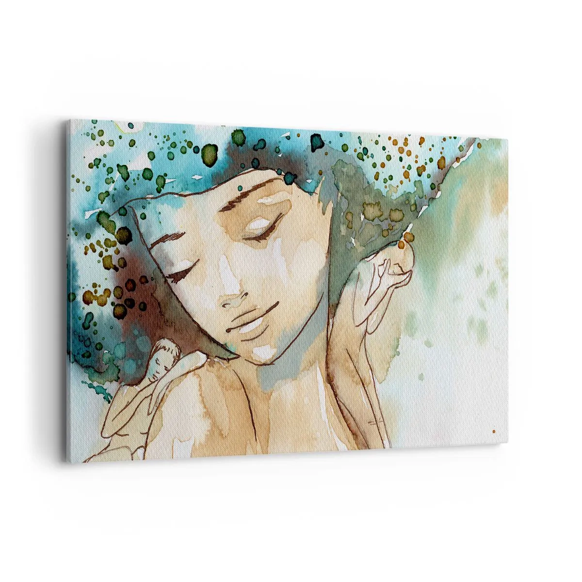 Obraz na plátně - Lady in blue - 120x80 cm