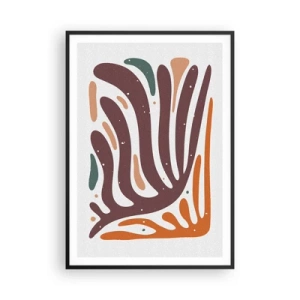 Plakát v černém rámu - Organická a radiální kompozice - 70x100 cm