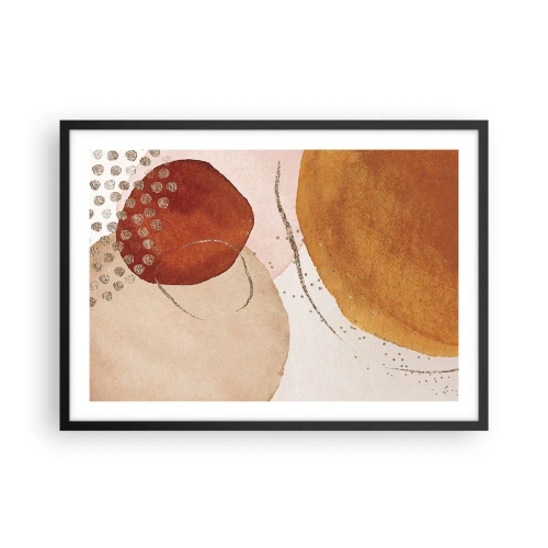 Plakát v černém rámu - Zaoblení a pohyb - 70x50 cm