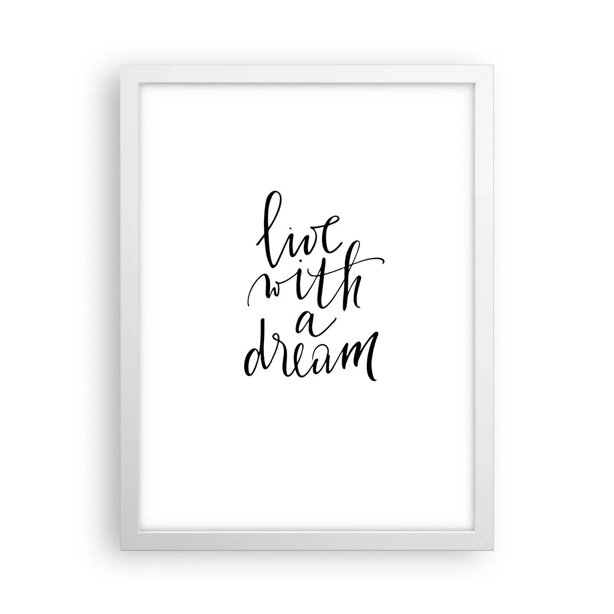 Plakát v bílém rámu - Of course - 30x40 cm