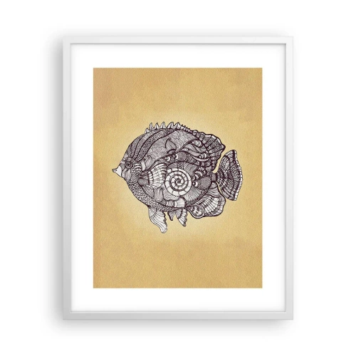 Plakát v bílém rámu - Z oceánu ornamentů - 40x50 cm