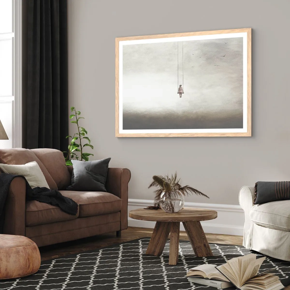 Plakát v rámu světlý dub - Dítě v nás - 100x70 cm