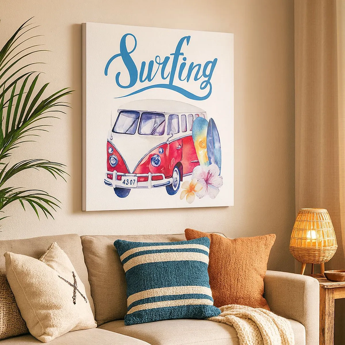 Obraz na plátně - Okurka - klasika pro surfaře - 30x30 cm