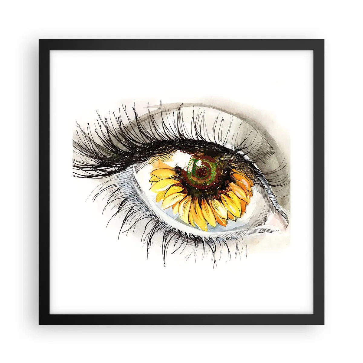 Plakát v černém rámu - Pohled žhavý jako léto - 40x40 cm