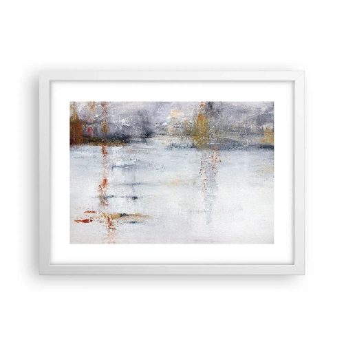 Plakát v bílém rámu - Za závojem vzduchu - 40x30 cm