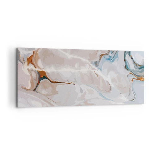 Obraz na plátně - Modré meandry pod bílou - 100x40 cm