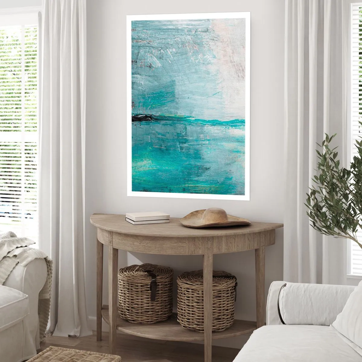 Plakát - Horizontálně v modři - 50x70 cm