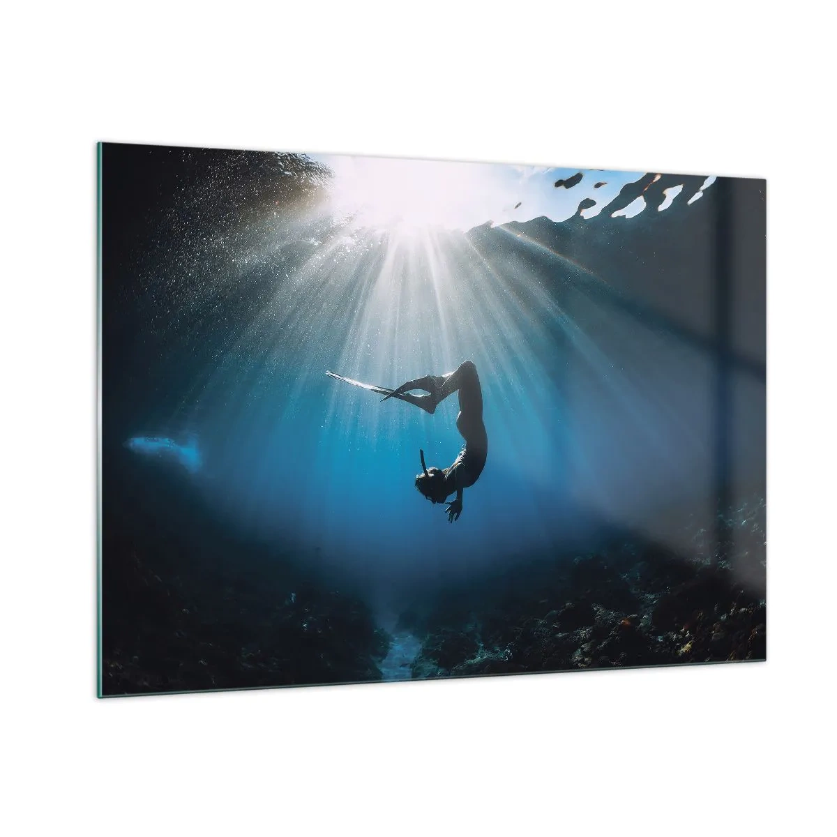 Obraz na skle - Podvodní tanec - 100x70 cm