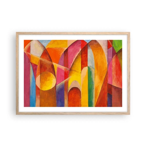 Plakát v rámu světlý dub - Katedrála slunce - 70x50 cm