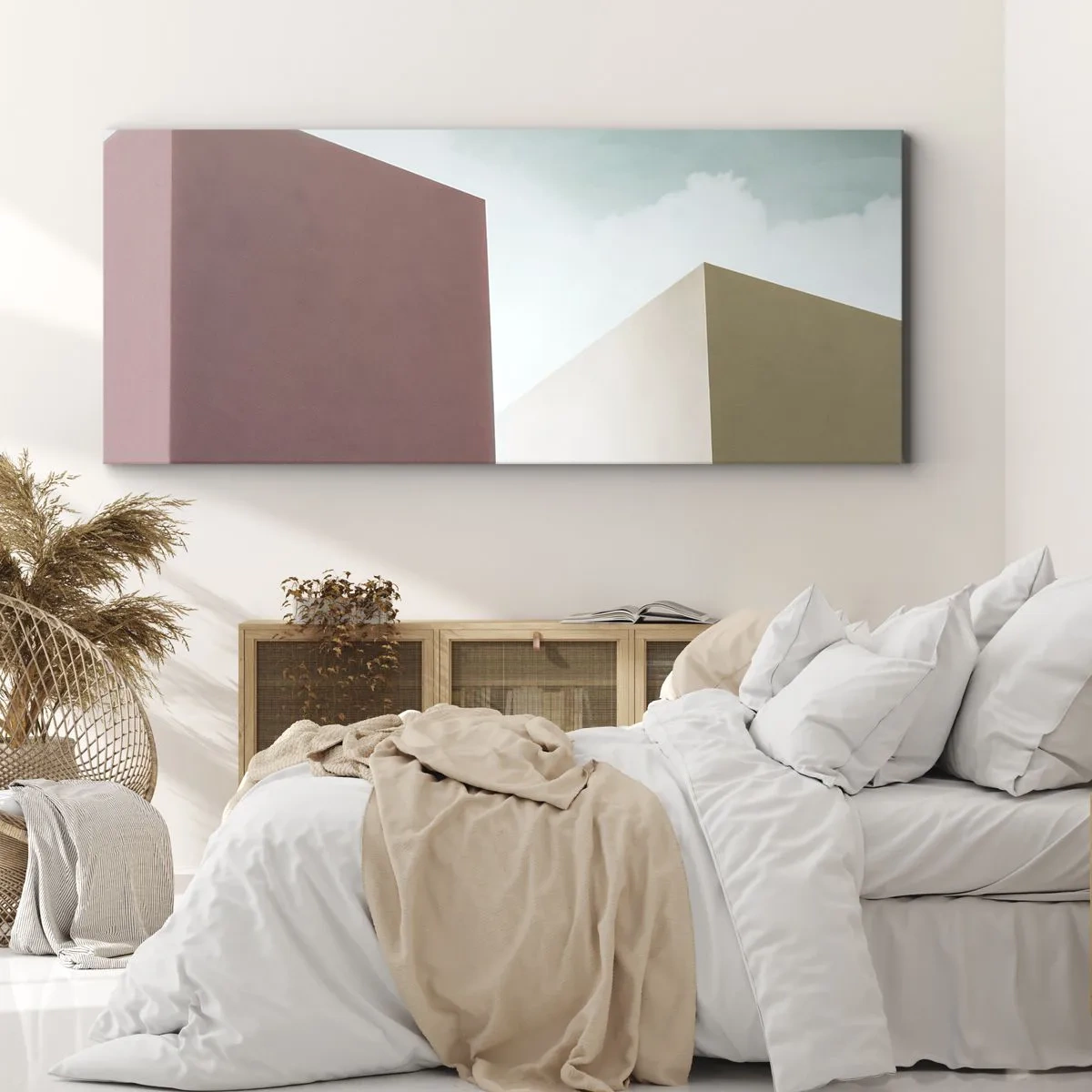 Obraz na plátně - Geometrie slunečného léta - 140x50 cm