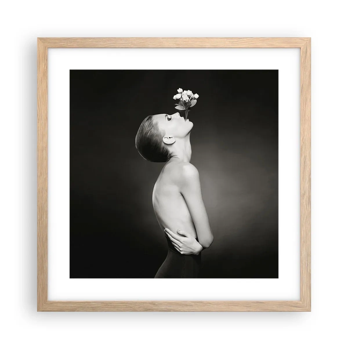 Plakát v rámu světlý dub - Excentrická elegance - 40x40 cm