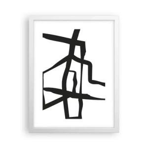 Plakát v bílém rámu - Černobílá konstrukce - 30x40 cm