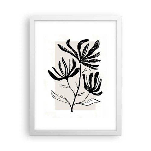 Plakát v bílém rámu - Náčrtek pro herbář - 30x40 cm