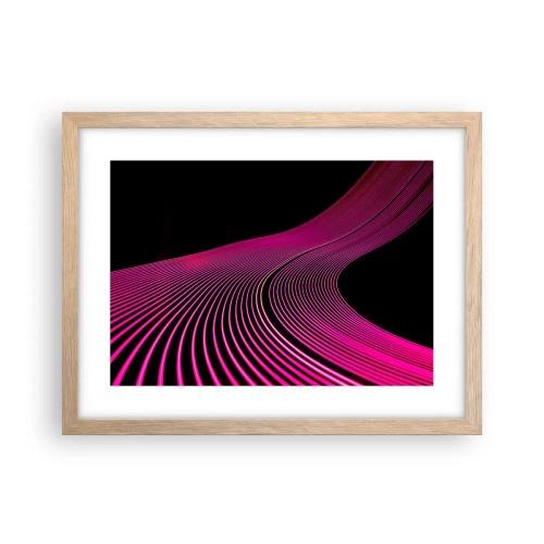 Plakát v rámu světlý dub - Alej světla - 40x30 cm