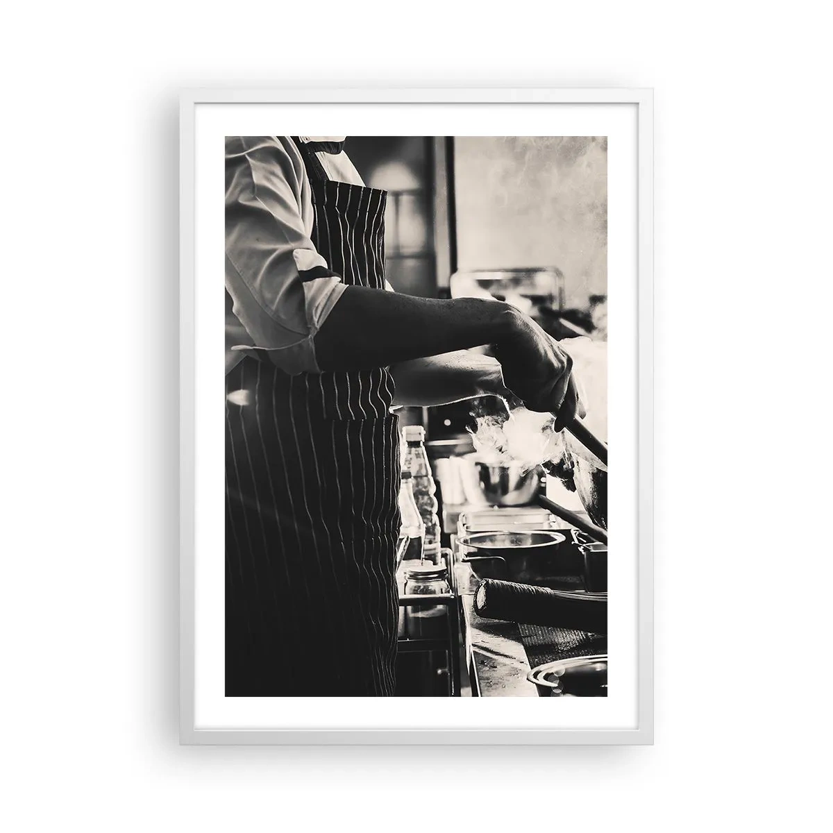 Plakát v bílém rámu - Alchymie chutí - 50x70 cm