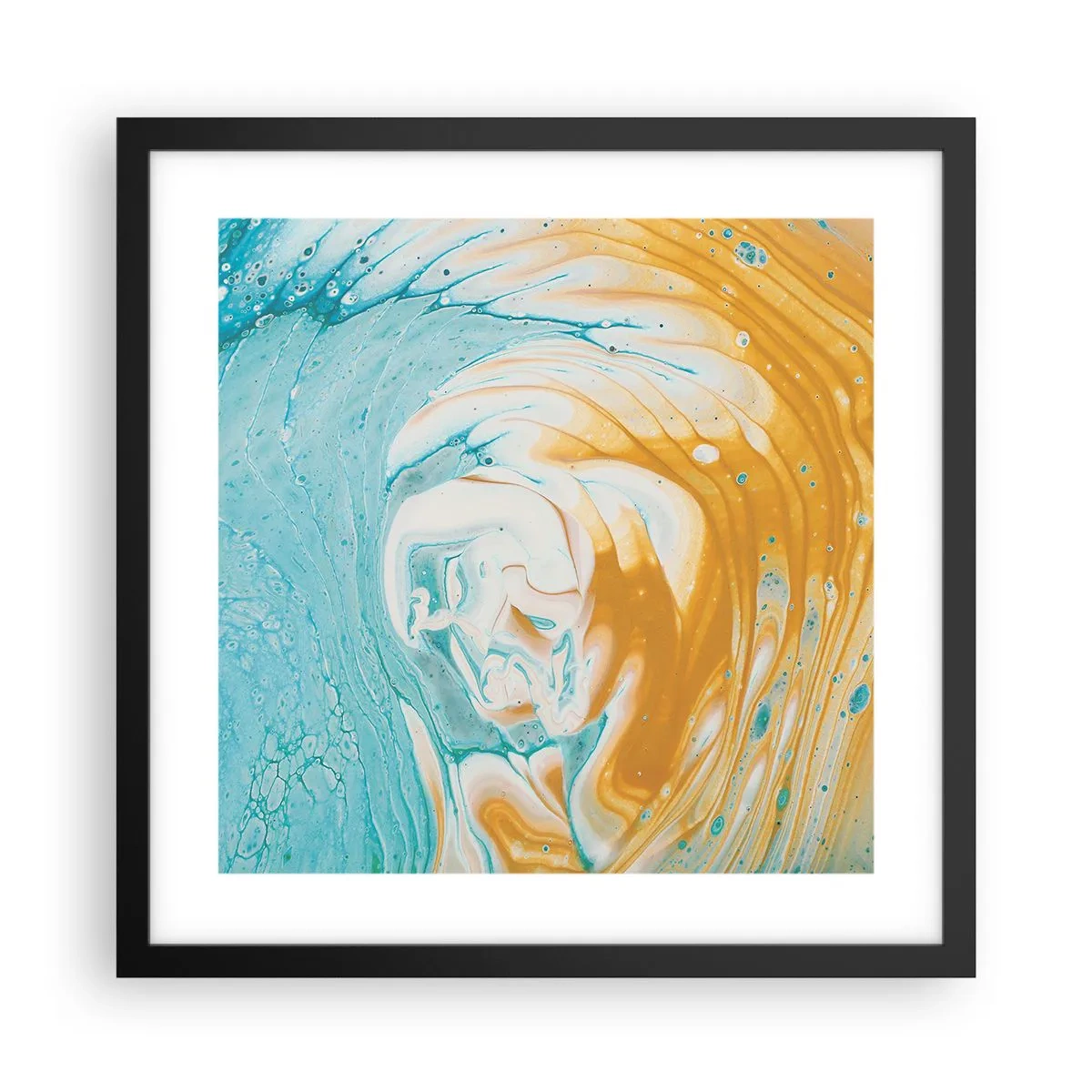 Plakát v černém rámu - Pastelový vír - 40x40 cm