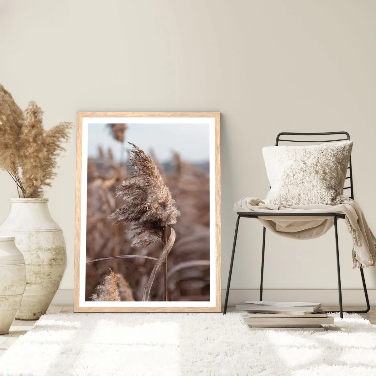 Plakát v rámu světlý dub - Čas odletět s větrem - 70x100 cm