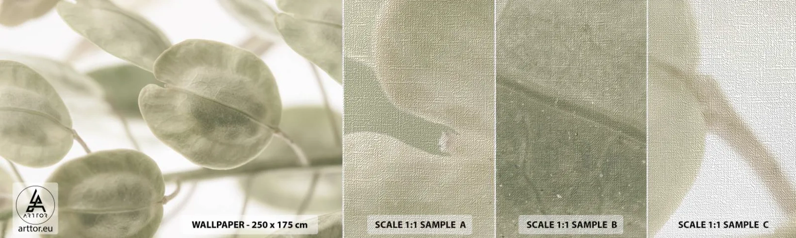 Vzor Fototapety Premium Canvas - Na začátku bylo listí… - Květiny, Uklidnit, Listy - 100x30 cm