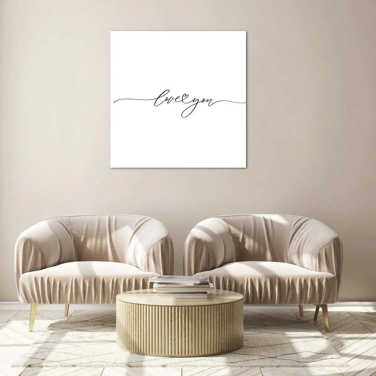 Obraz na skle - Černé na bílém - 50x50 cm