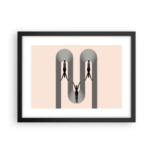 Plakát v černém rámu - Vzhůru nohama - 40x30 cm