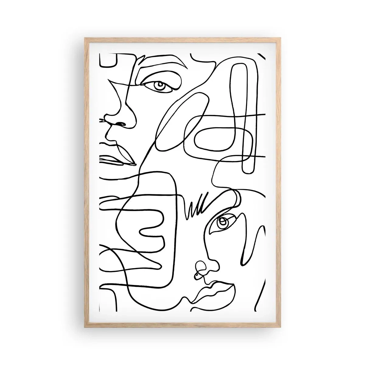 Plakát v rámu světlý dub - Ve spletených emocích - 61x91 cm