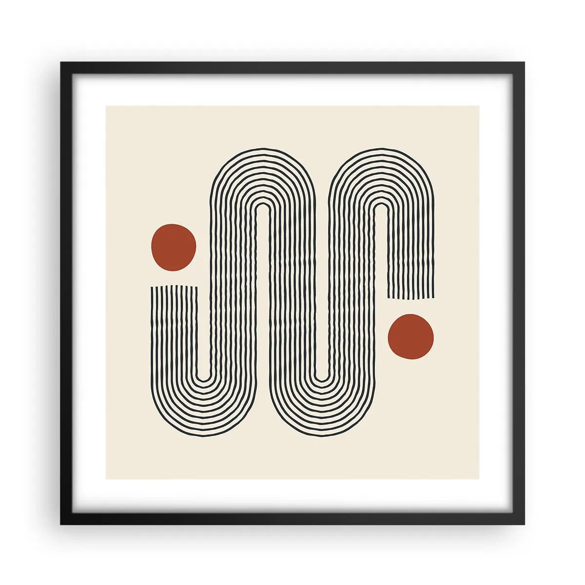 Plakát v černém rámu - Od začátku do konce - 50x50 cm