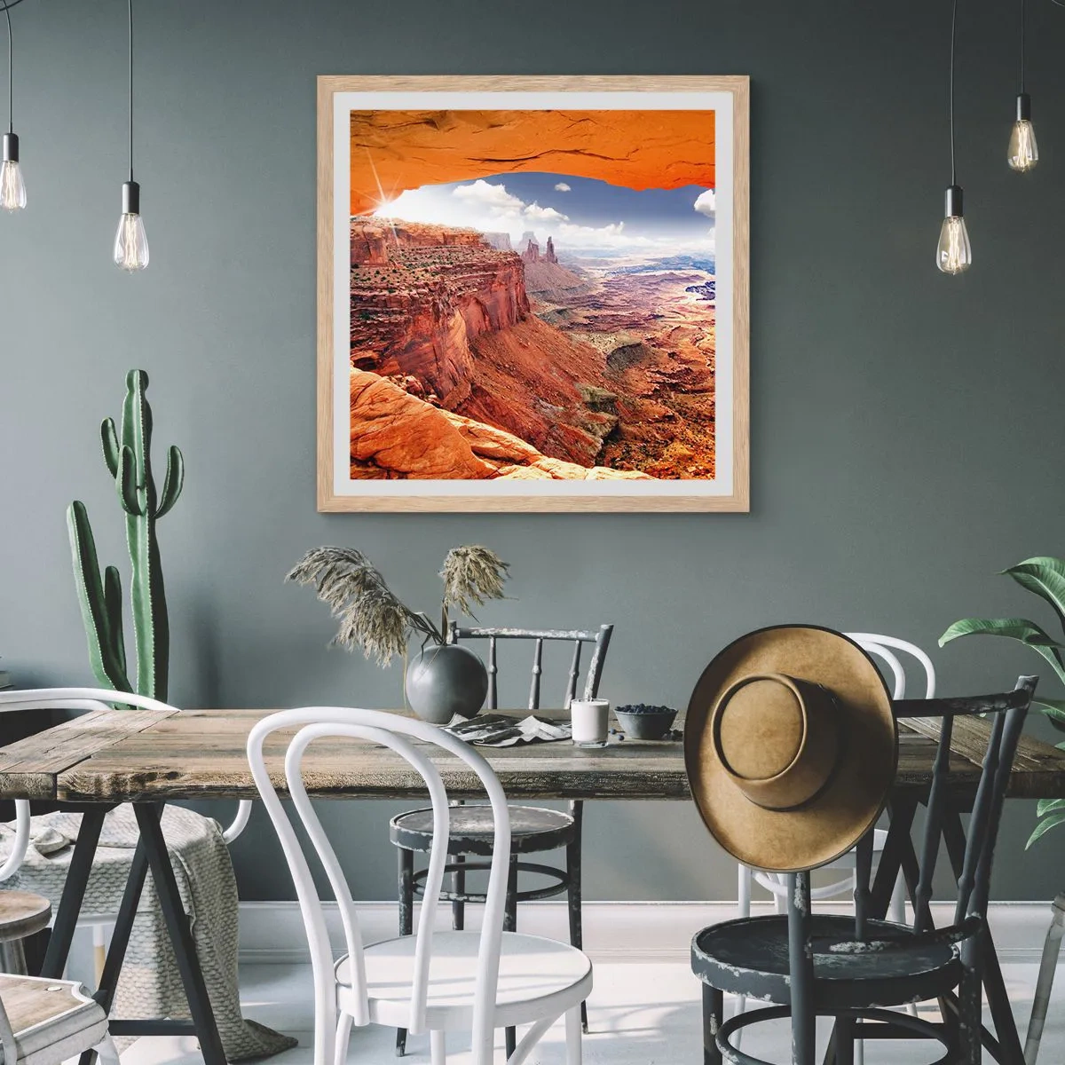 Plakát v rámu světlý dub - Vytesané samotnou přírodou - 40x40 cm