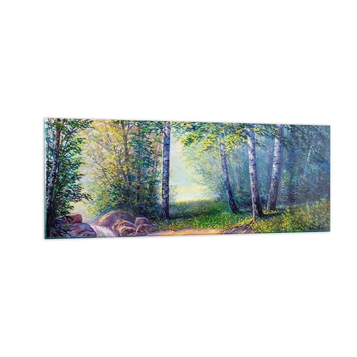 Obraz na skle - Scénář selanky - 140x50 cm