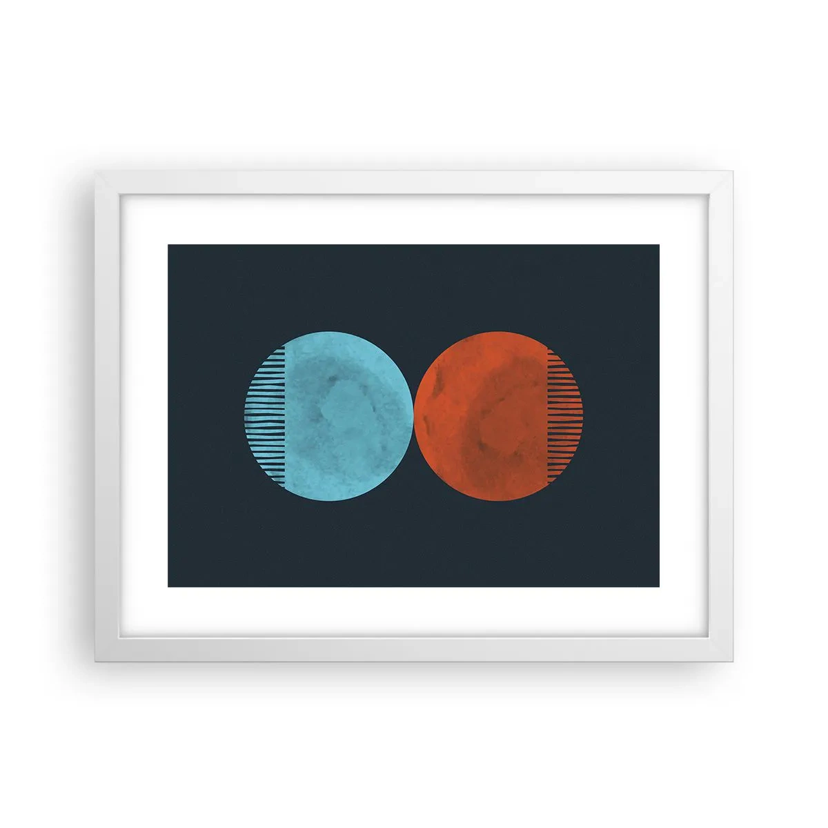 Plakát v bílém rámu - Pouze geometrie? - 40x30 cm