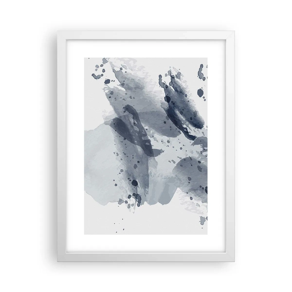 Plakát v bílém rámu - Studie o povaze vody - 30x40 cm