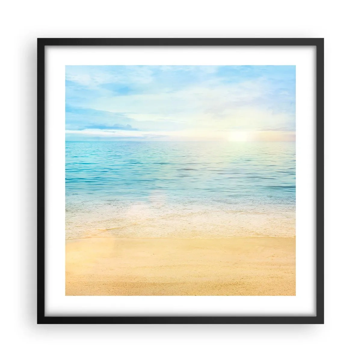 Plakát v černém rámu - Velká modř - 50x50 cm