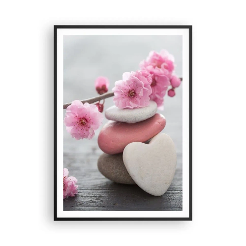 Plakát v černém rámu - Blaženost s višňovým květem - 70x100 cm