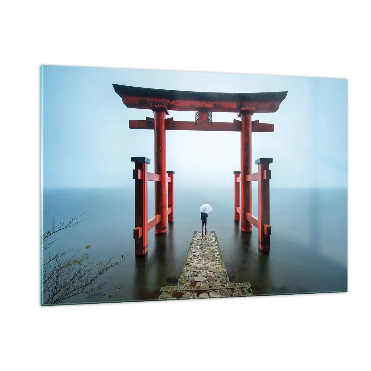 Obraz na skle - Japonské zamyšlení - 120x80 cm