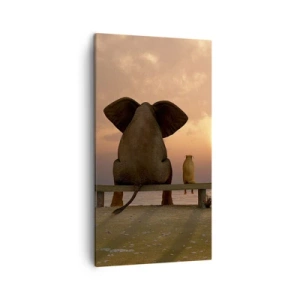 Obraz na plátně - Je skvělé spolu mlčet - 45x80 cm