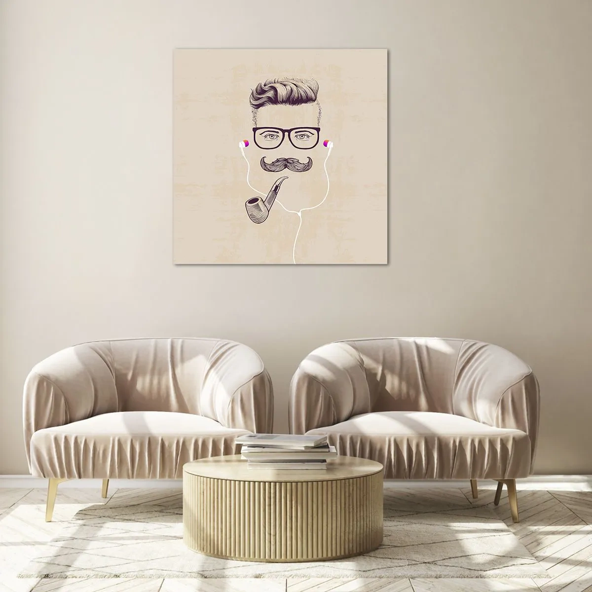 Obraz na skle - Skutečný muž? - 70x70 cm
