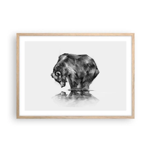 Plakát v rámu světlý dub - Je příjemné se sekat s někým blízkým - 70x50 cm