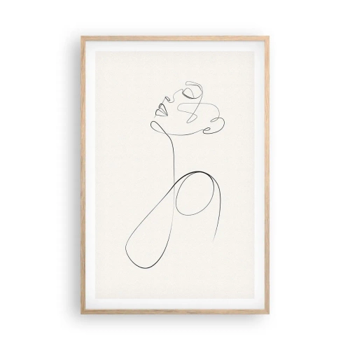 Plakát v rámu světlý dub - Zamotaná ve snech - 61x91 cm