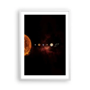 Plakát v bílém rámu - Naše čtvrť - 50x70 cm