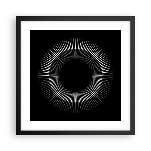 Plakát v černém rámu - Černé slunce - 40x40 cm