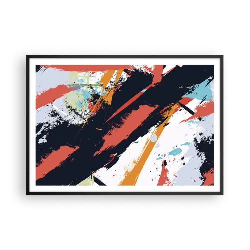 Plakát v černém rámu - Dynamická kompozice - 100x70 cm