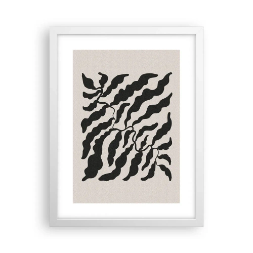 Plakát v bílém rámu - Povaha čtverce - 30x40 cm