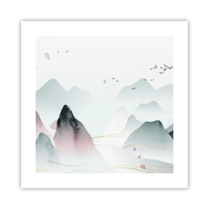 Plakát - Přes vrcholy - 40x40 cm